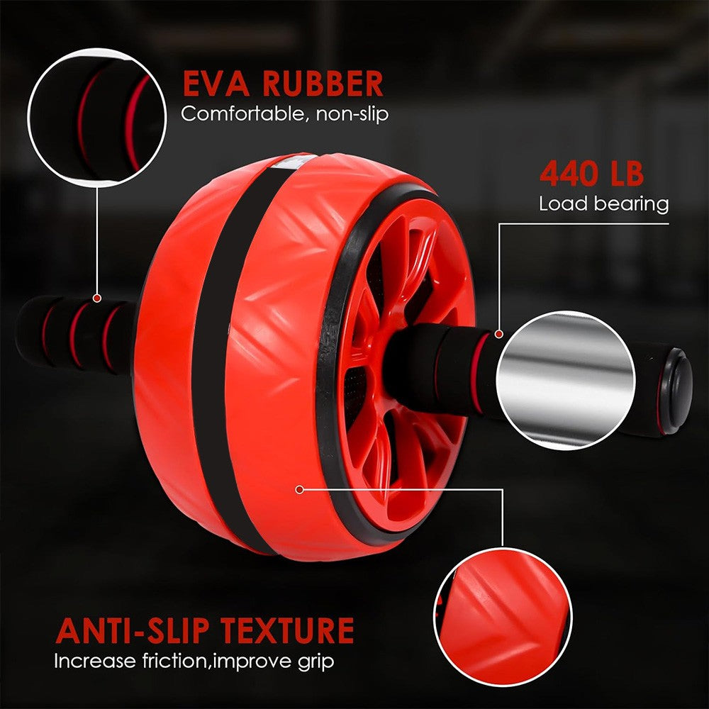 Pro Abs Roller Exercise Wheel Abdominal Core Strength Workout Muscle Cruncher