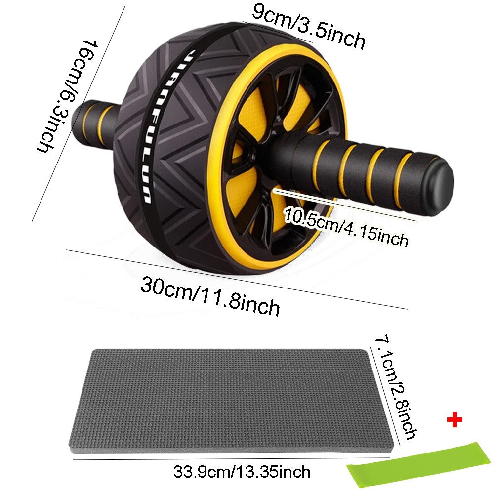 Pro Abs Roller Exercise Wheel Abdominal Core Strength Workout Muscle Cruncher