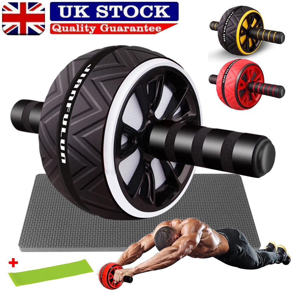 Pro Abs Roller Exercise Wheel Abdominal Core Strength Workout Muscle Cruncher