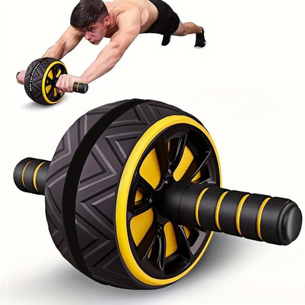 Pro Abs Roller Exercise Wheel Abdominal Core Strength Workout Muscle Cruncher