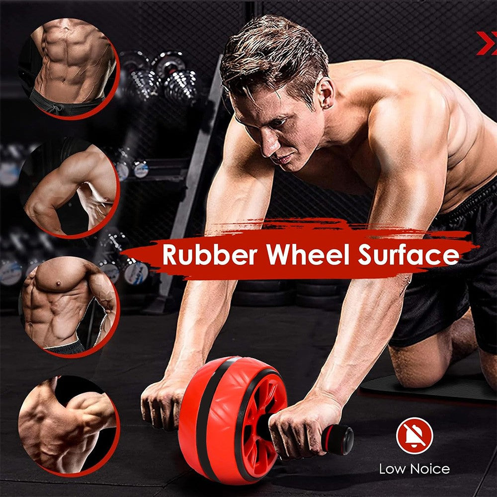 Pro Abs Roller Exercise Wheel Abdominal Core Strength Workout Muscle Cruncher