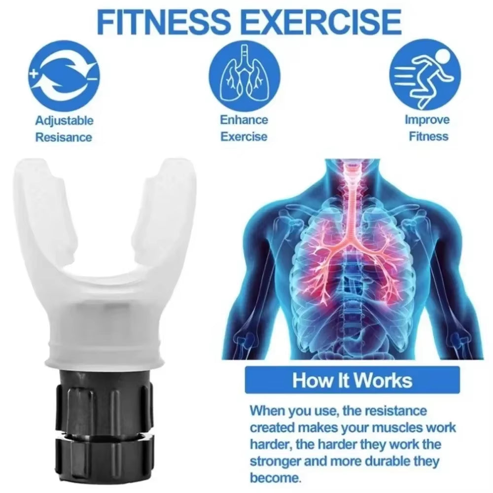 Portable Lung Capacity Abdominal Breathing Trainer with Adjustable Resistance Improve Your Lung Capacity and Sleep Quality