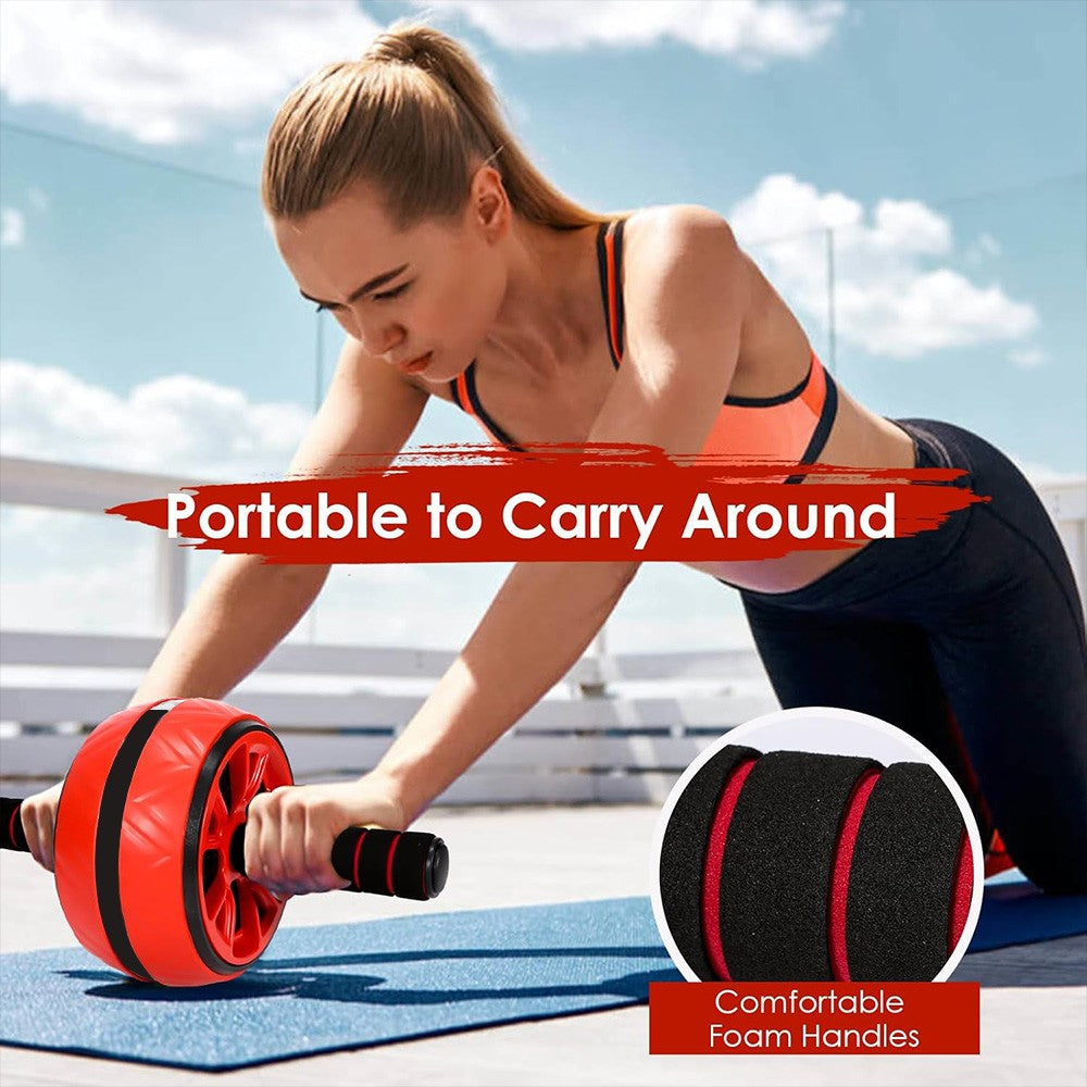 Pro Abs Roller Exercise Wheel Abdominal Core Strength Workout Muscle Cruncher