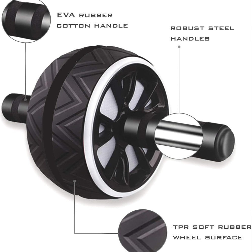Pro Abs Roller Exercise Wheel Abdominal Core Strength Workout Muscle Cruncher