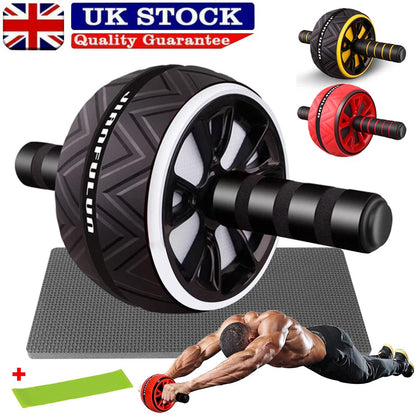 Pro Abs Roller Exercise Wheel Abdominal Core Strength Workout Muscle Cruncher