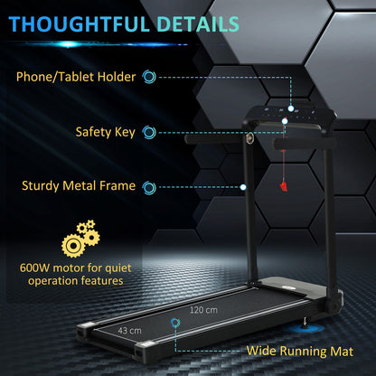 1.85HP Electric Treadmill Motorised Folding Running Machine 12 Km/H Fitness