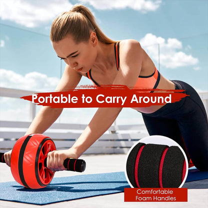 Pro Abs Roller Exercise Wheel Abdominal Core Strength Workout Muscle Cruncher