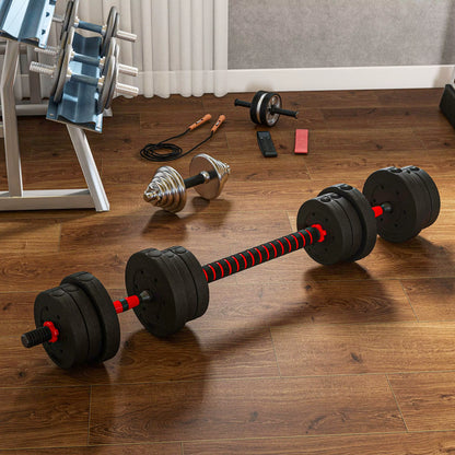 20Kg 2 in 1 Adjustable Dumbbells Weight Set, Dumbbell Hand Weight Barbell for Body Fitness, Lifting Training for Home