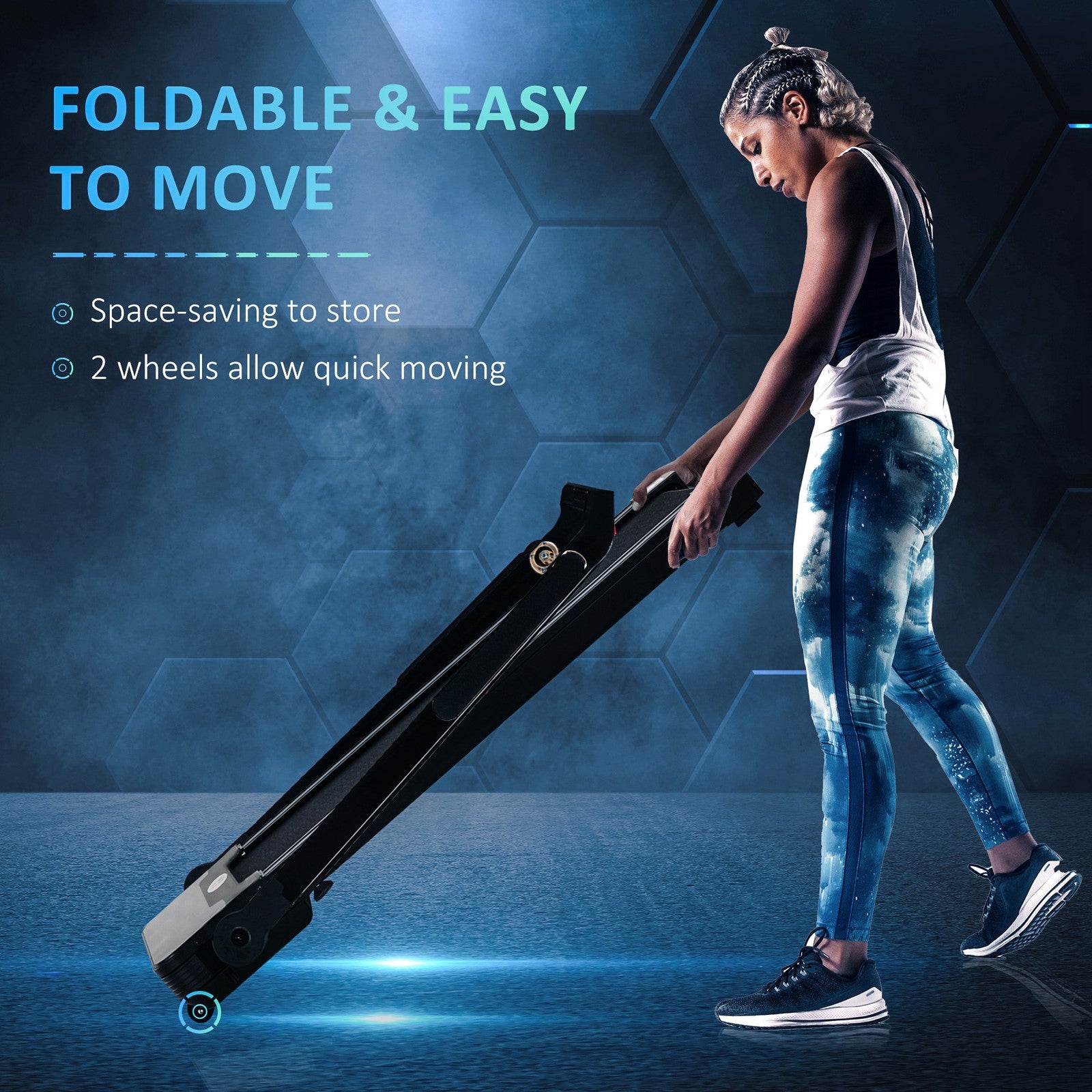 1.85HP Electric Treadmill Motorised Folding Running Machine 12 Km/H Fitness